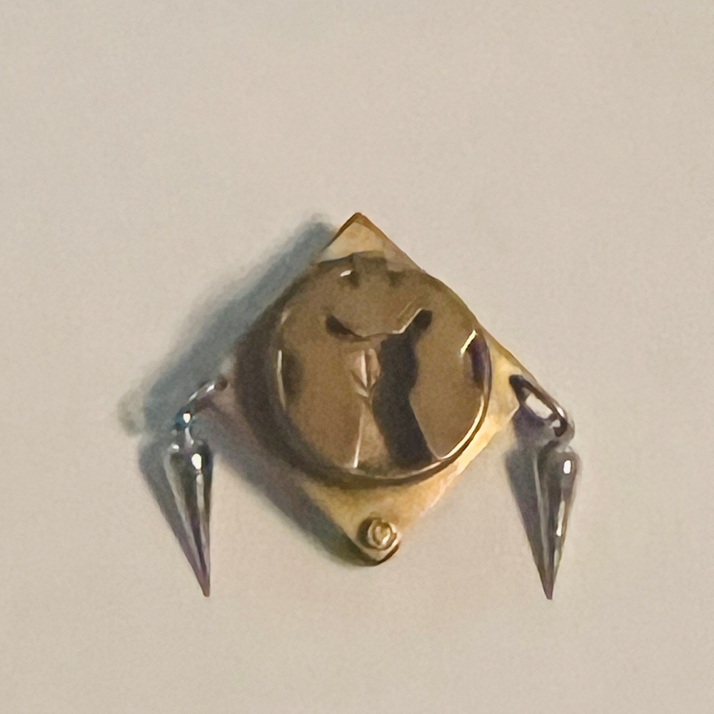 Thomas Mann vintage unisex button cover made from mixed metals
